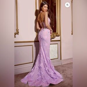 Jovani Lilac Backless Gown